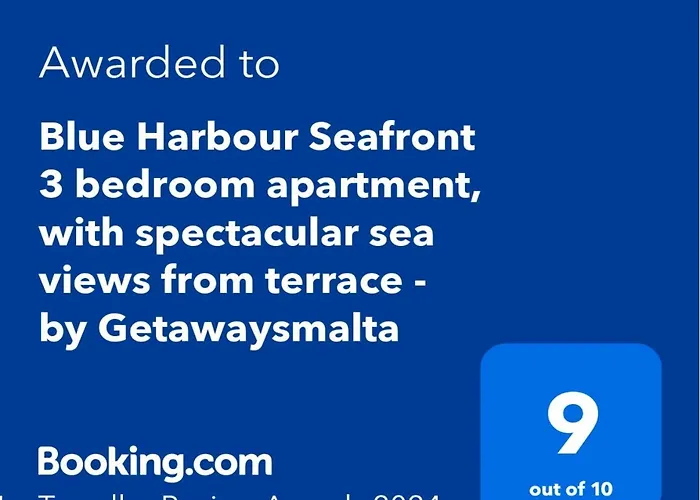 아파트 Blue Harbour Seafront 3 Bedroom Apartment, With Spectacular Sea Views From Terrace - By Getawaysmalta